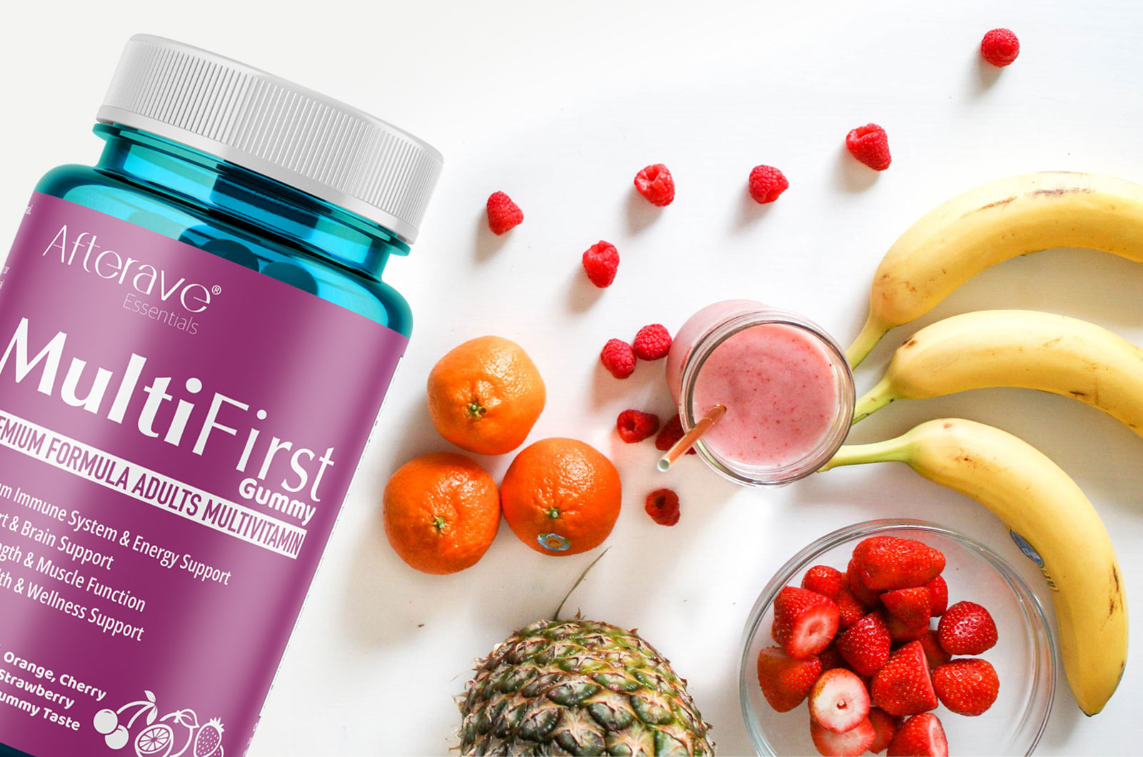 MultiFirst Gummy – Adult MultiVitamin Premium Formula is a USA-made product manufactured in an FDA-certified facility. We believe in our process and stand behind our product’s quality and safety with high-quality sourced over 12 clinically proven active ingredients.